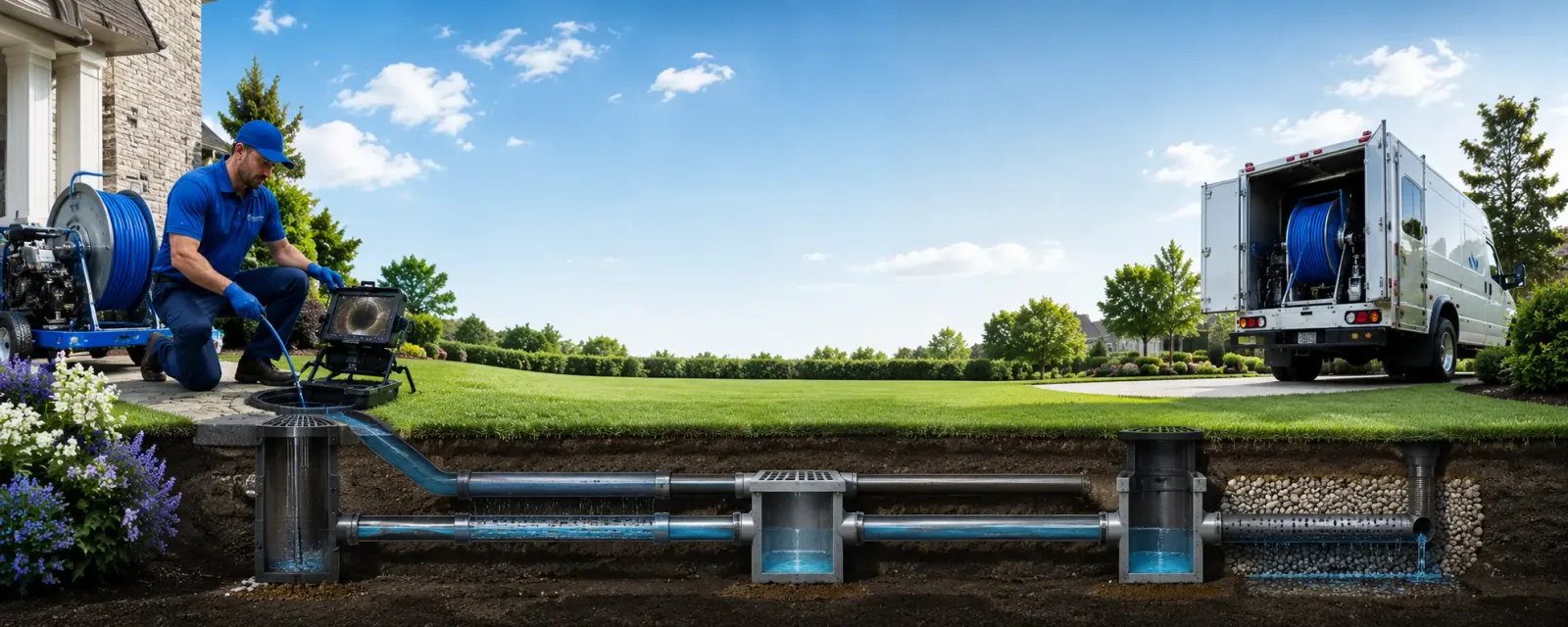 Outdoor drain cleaning information for Baldwin City, KS